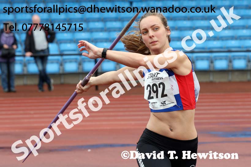 Senior womens javelin, Northern Championships, Sport City, Manchester. Photo: David T. Hewitson/Sports for All Pics